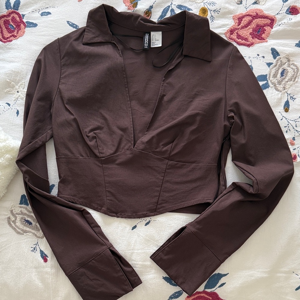 H&M Chocolate Brown Top
